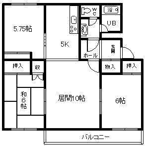 春光ユニバーサルマンションの間取り