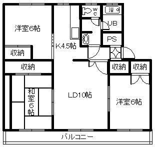 テレパレス旭川春光4の間取り