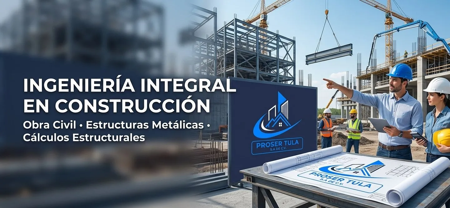 Equipo de PROSER TULA trabajando con formalidad y dedicación en obra