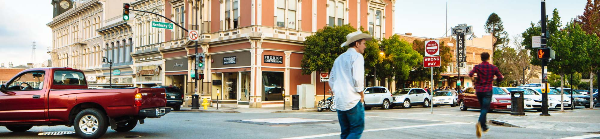 The intersection of Western and Kentucky in Petaluma