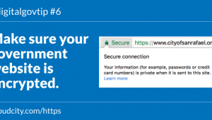 Make sure your government website is encrypted.