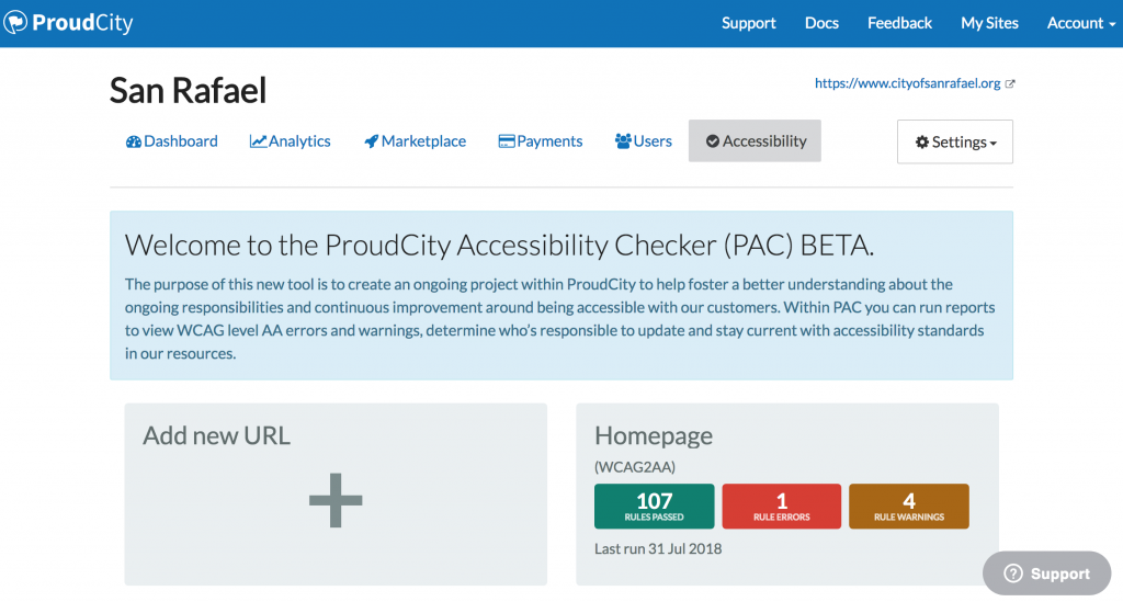 ProudCity Accessibility Checker