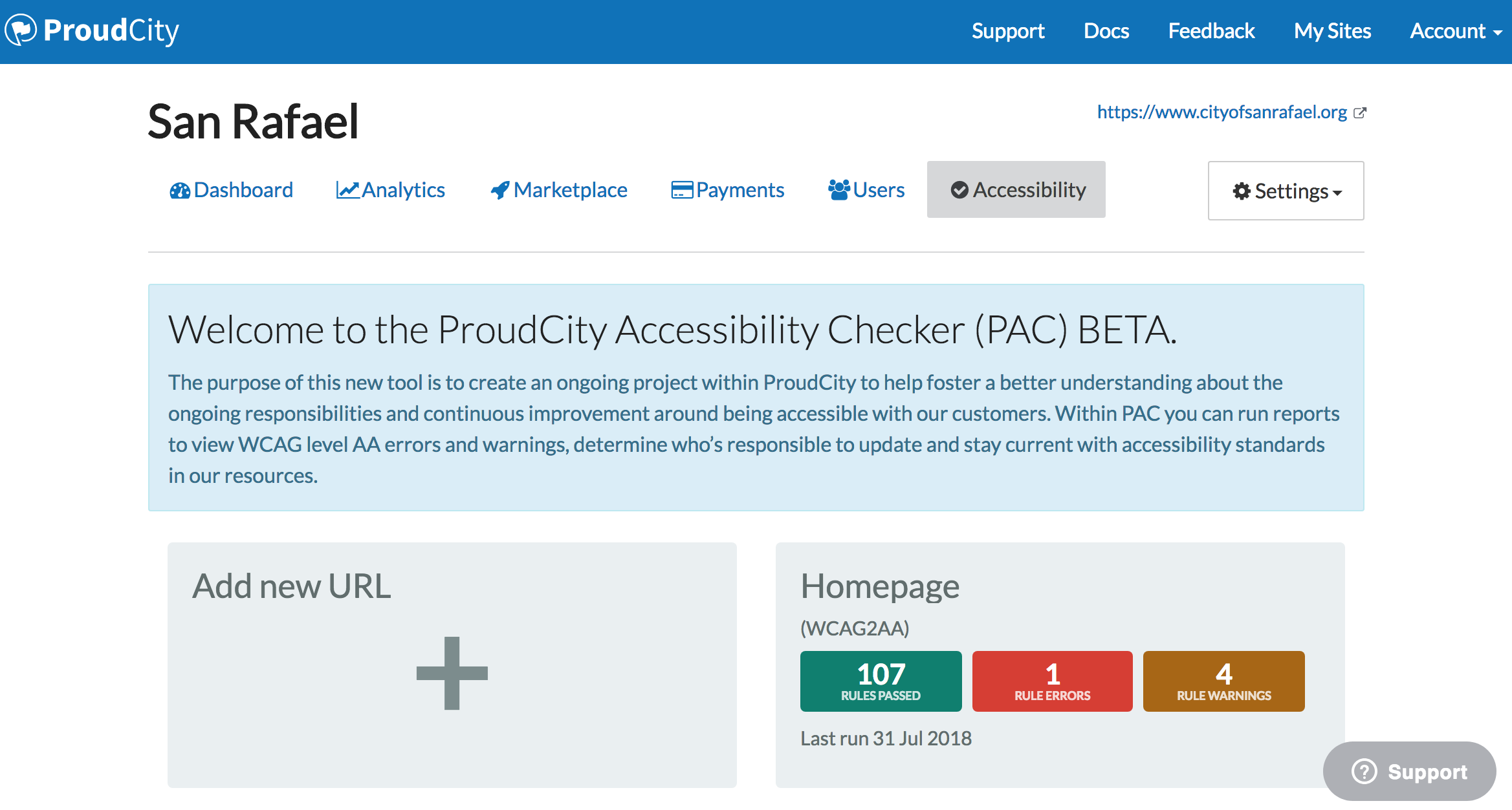 ProudCity Accessibility Checker