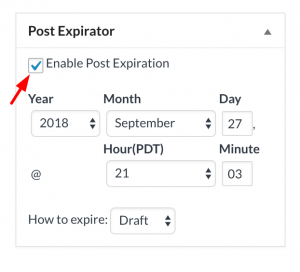 Post Expirator Plugin