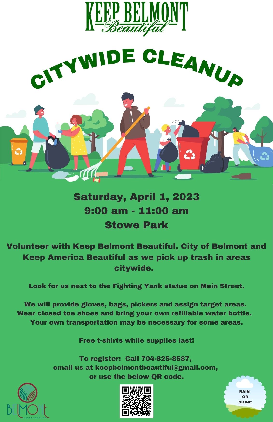 City Wide Cleanup Keep Belmont Beautiful Belmont, NC