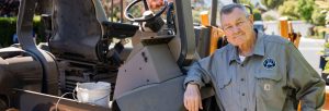 person standing in front of construction equipment