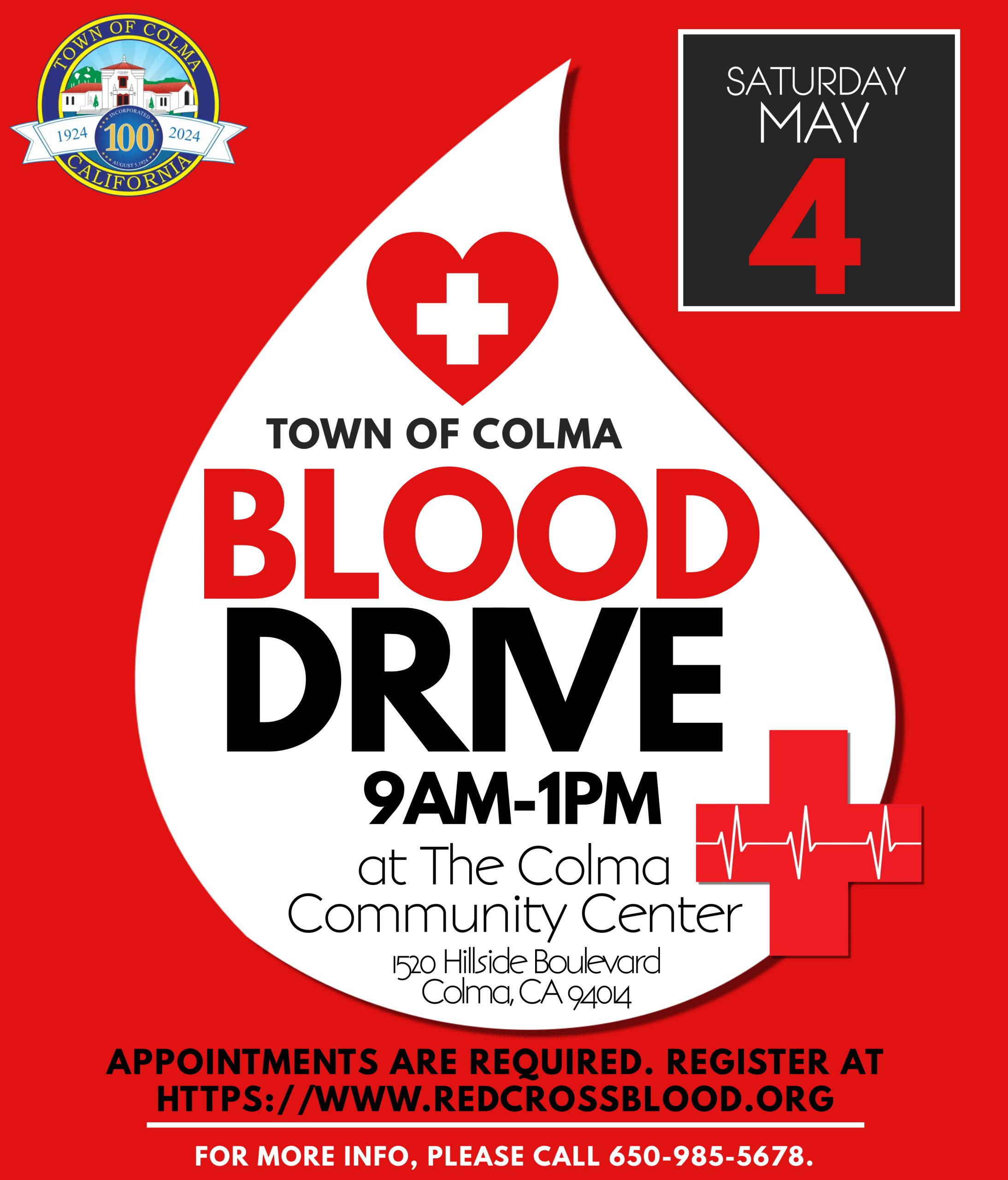 Town of Colma Blood Drive 2024 Town of Colma