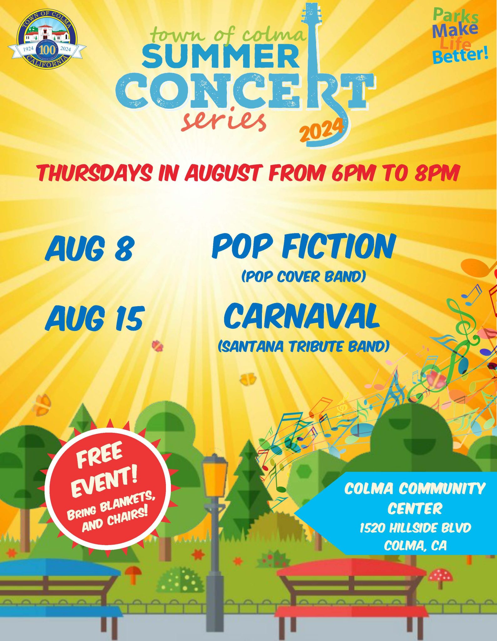 Summer Concert Series 2024 Carnaval Town of Colma