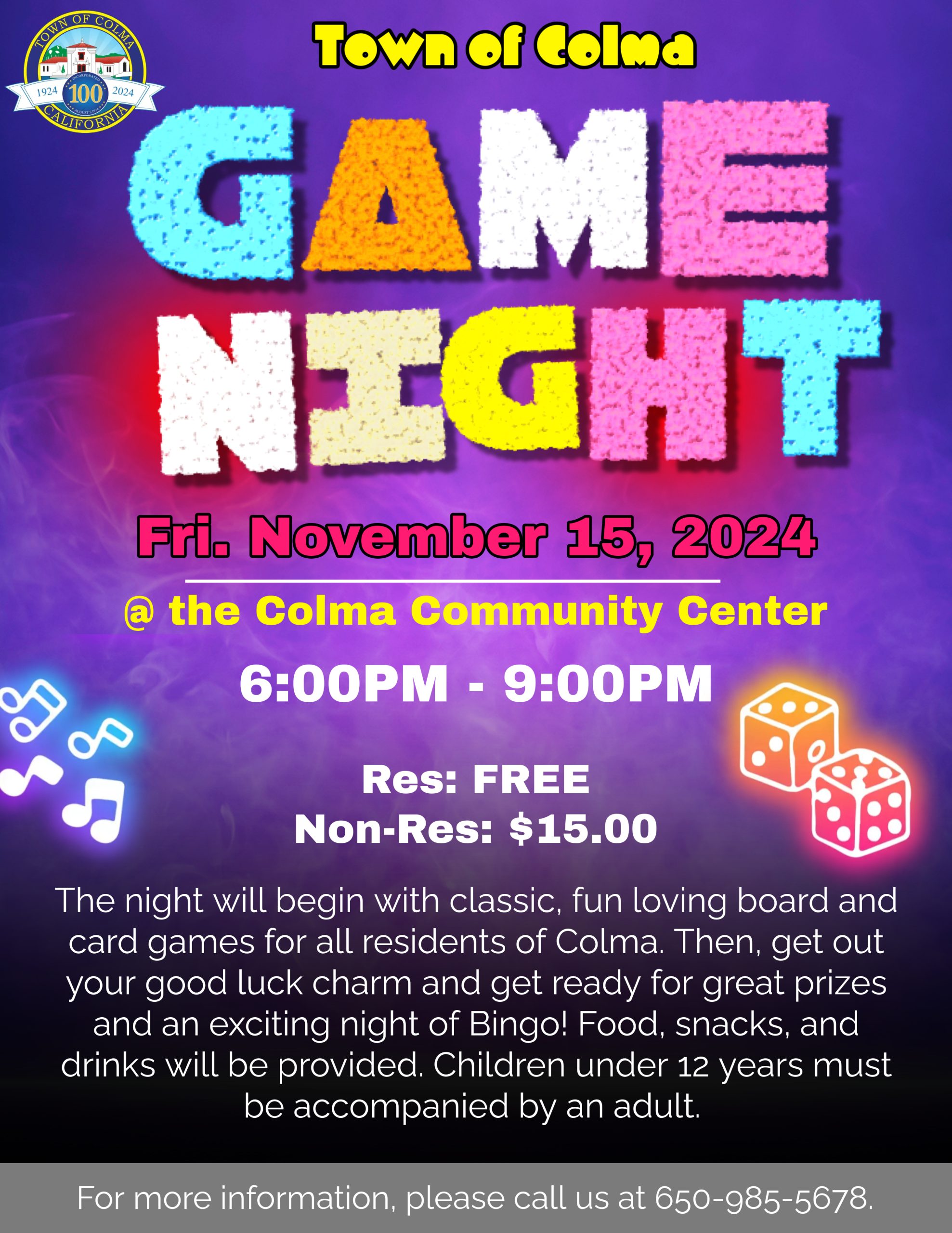 Game Night 2024 Flyer