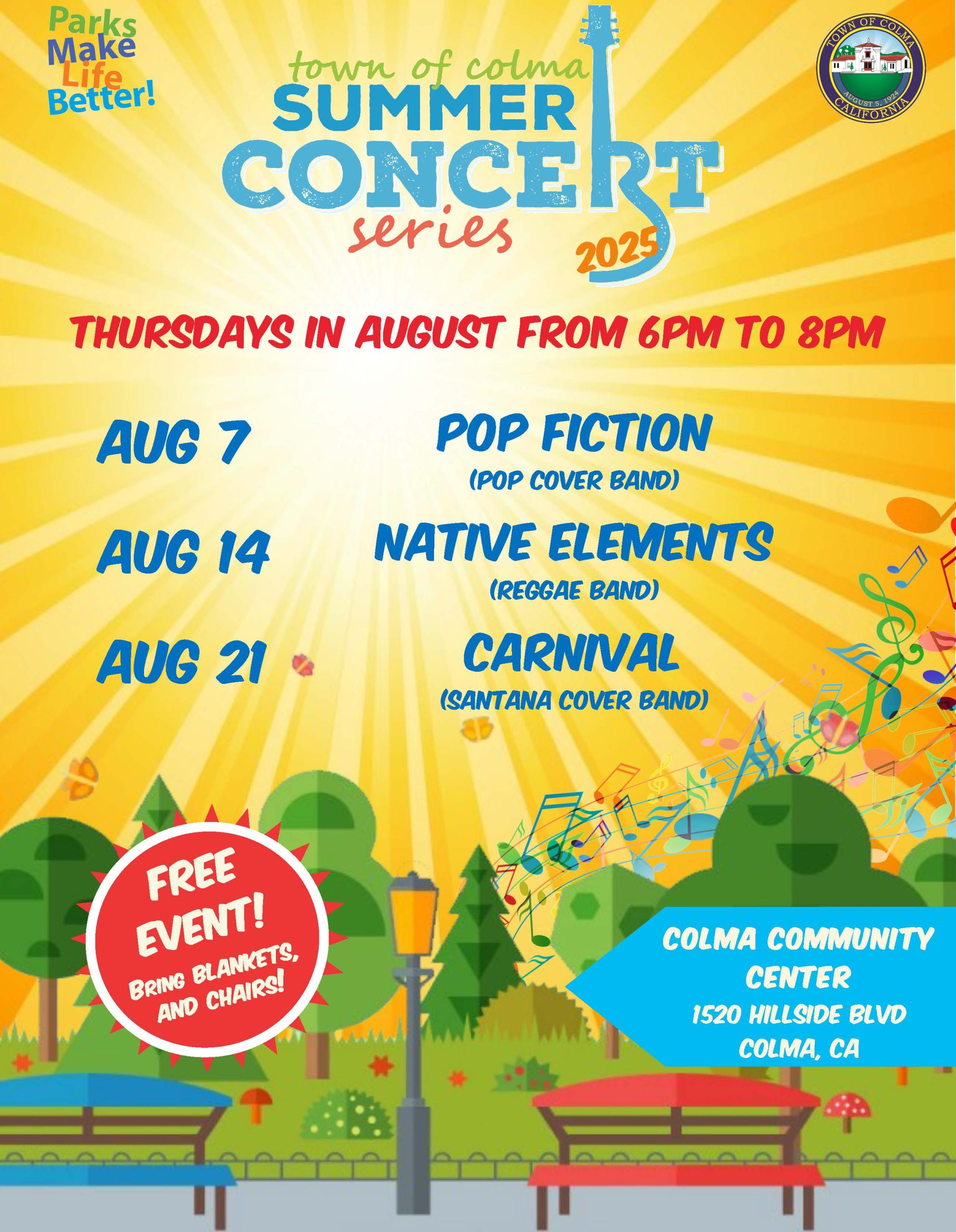 Summer Concert Series 2025 flyer