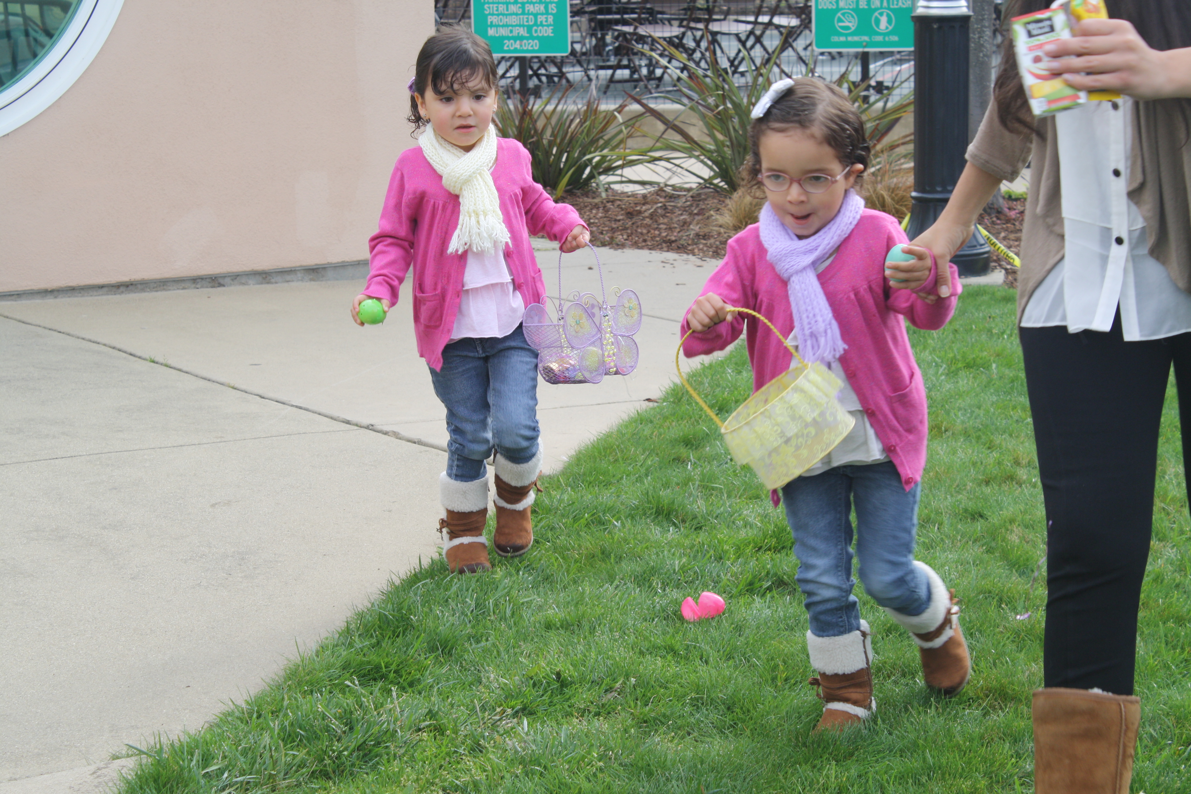 Girls on Egg Hunt