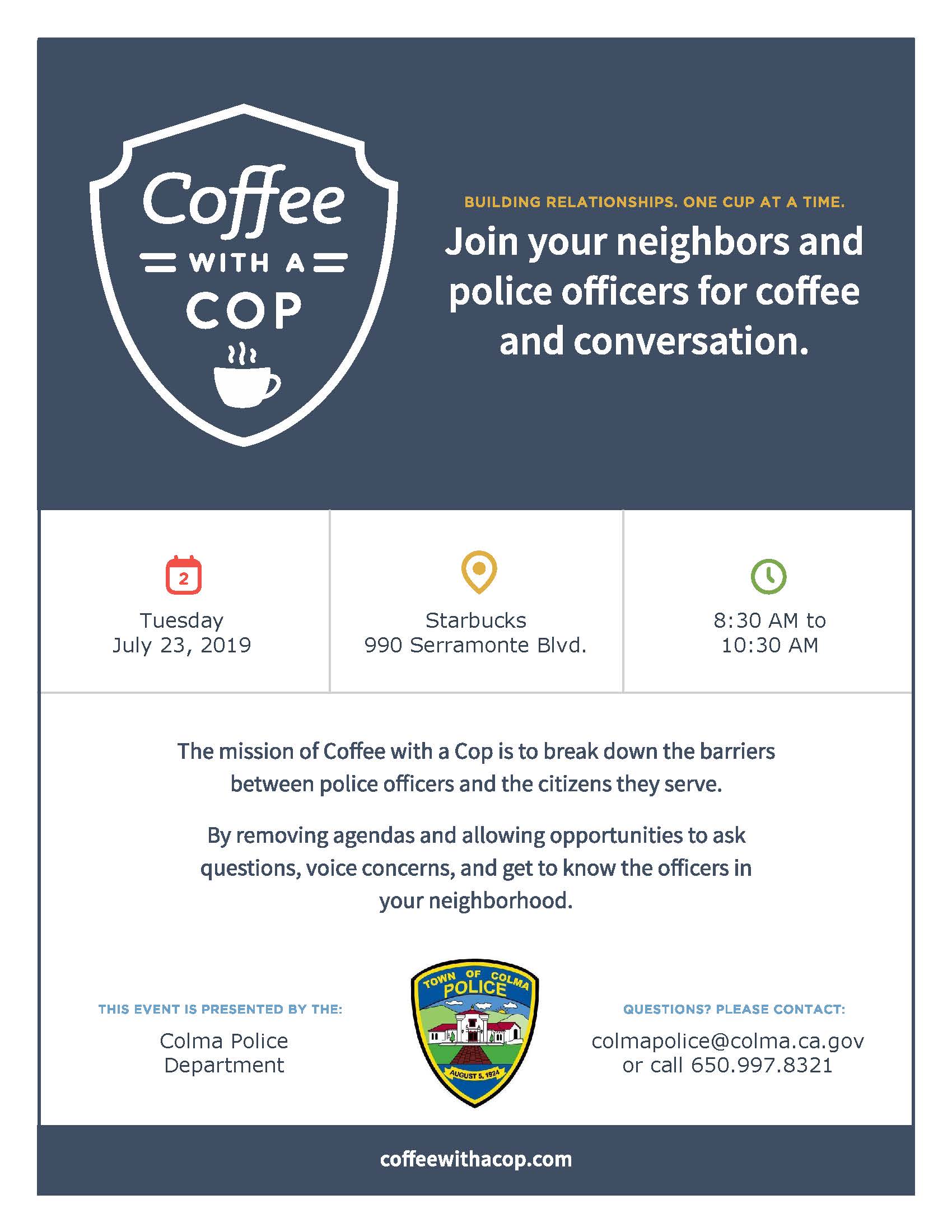 coffee with a cop flyer