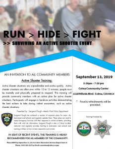 active shooter flyer