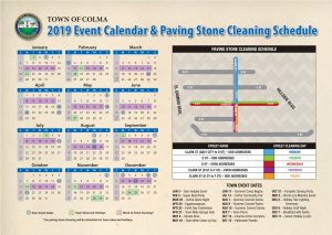 Paving stone cleaning calendar D St and rest of Clark St