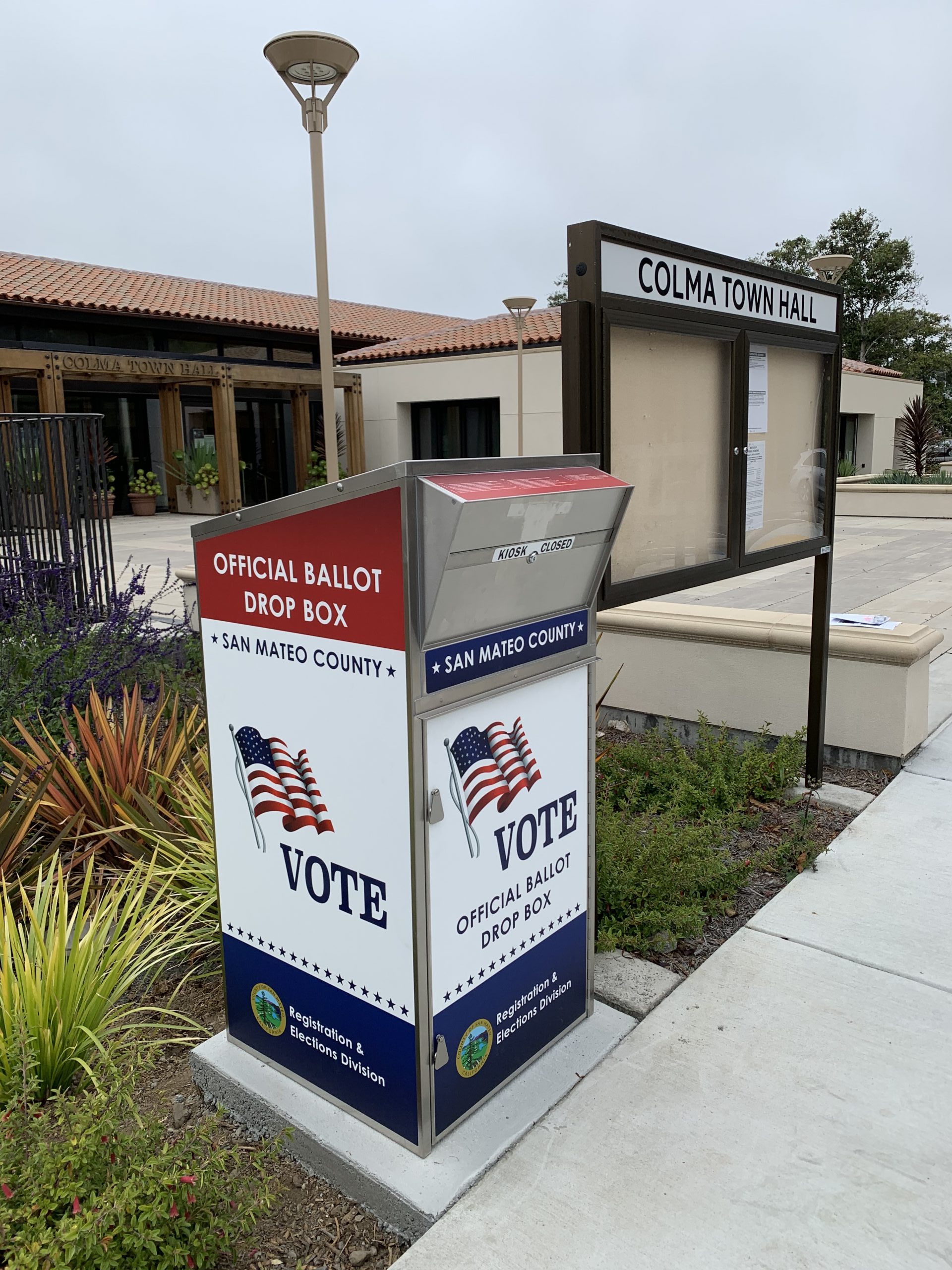 Outdoor Ballot Box at 1198 El Camino Real, Colma