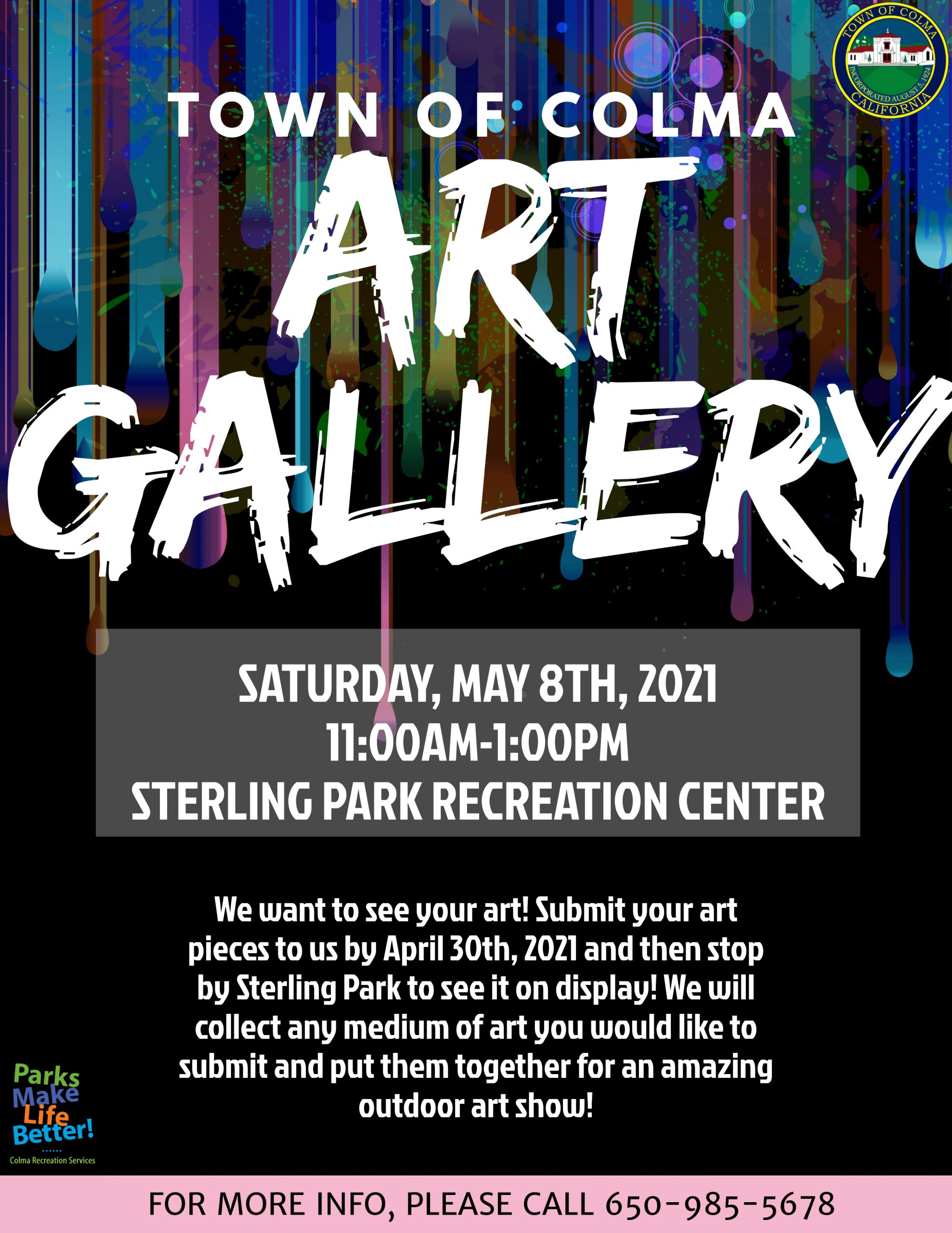 art gallery opening flyer