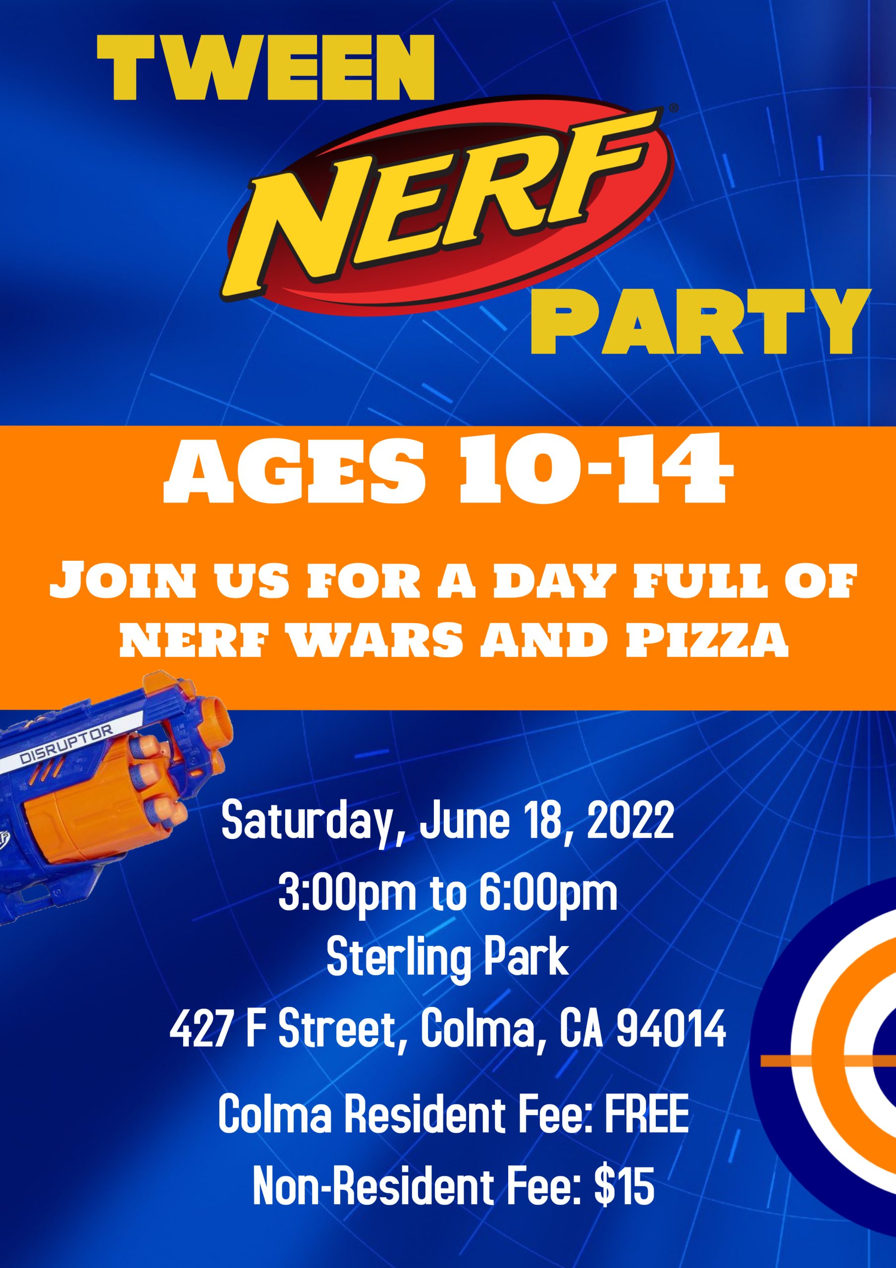 Tween Nerf Party Flyer