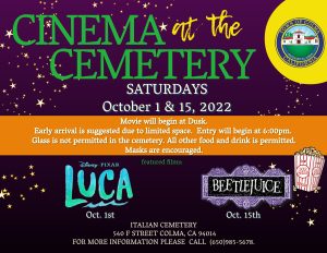 Cinema At The Cemetery 2022 Flyer