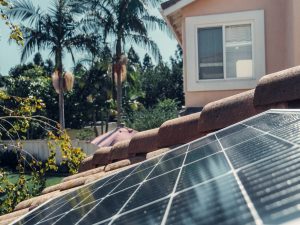 solar panel on roof