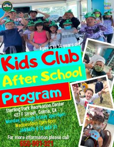 Afterschool Program Spring 2024 Town of Colma