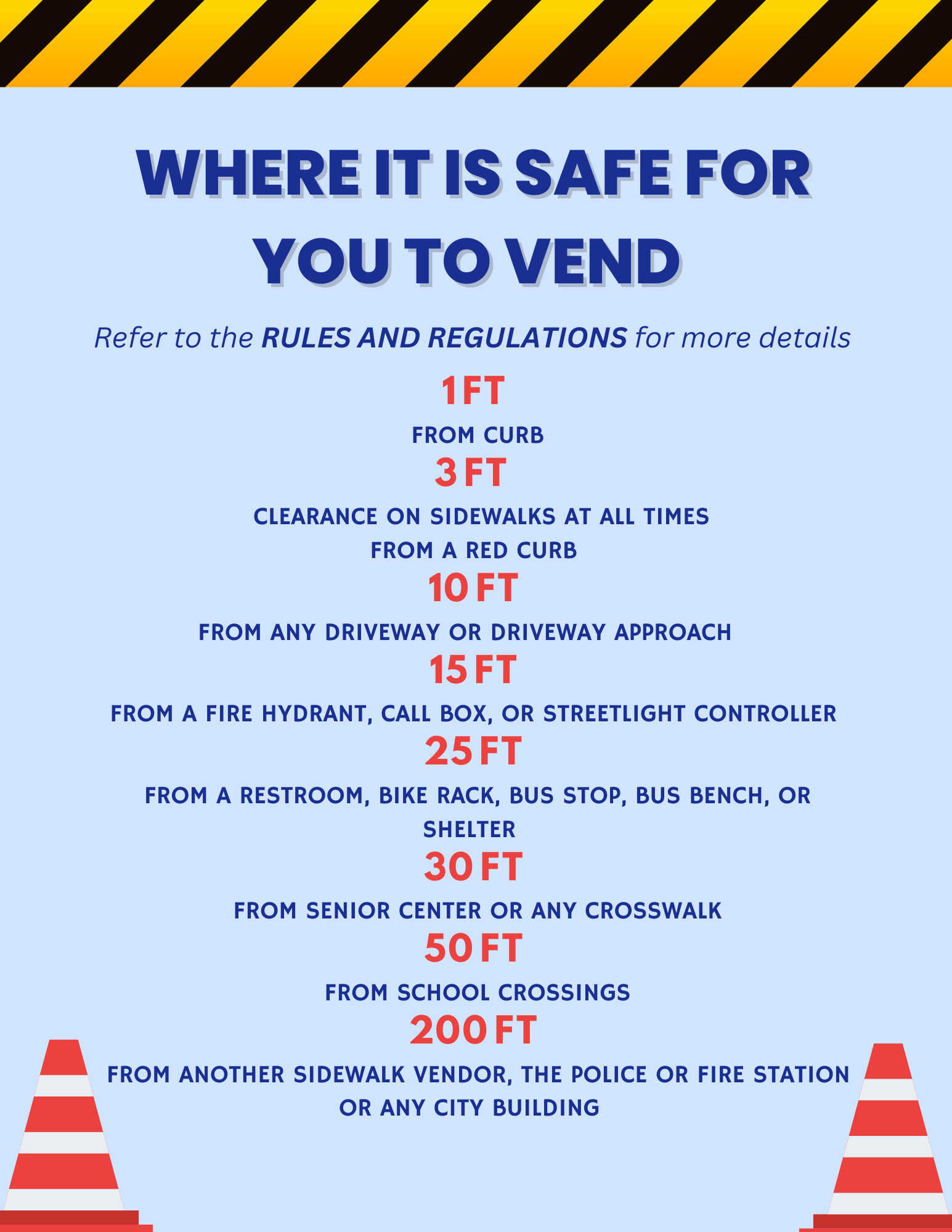 Where it is safe to vend