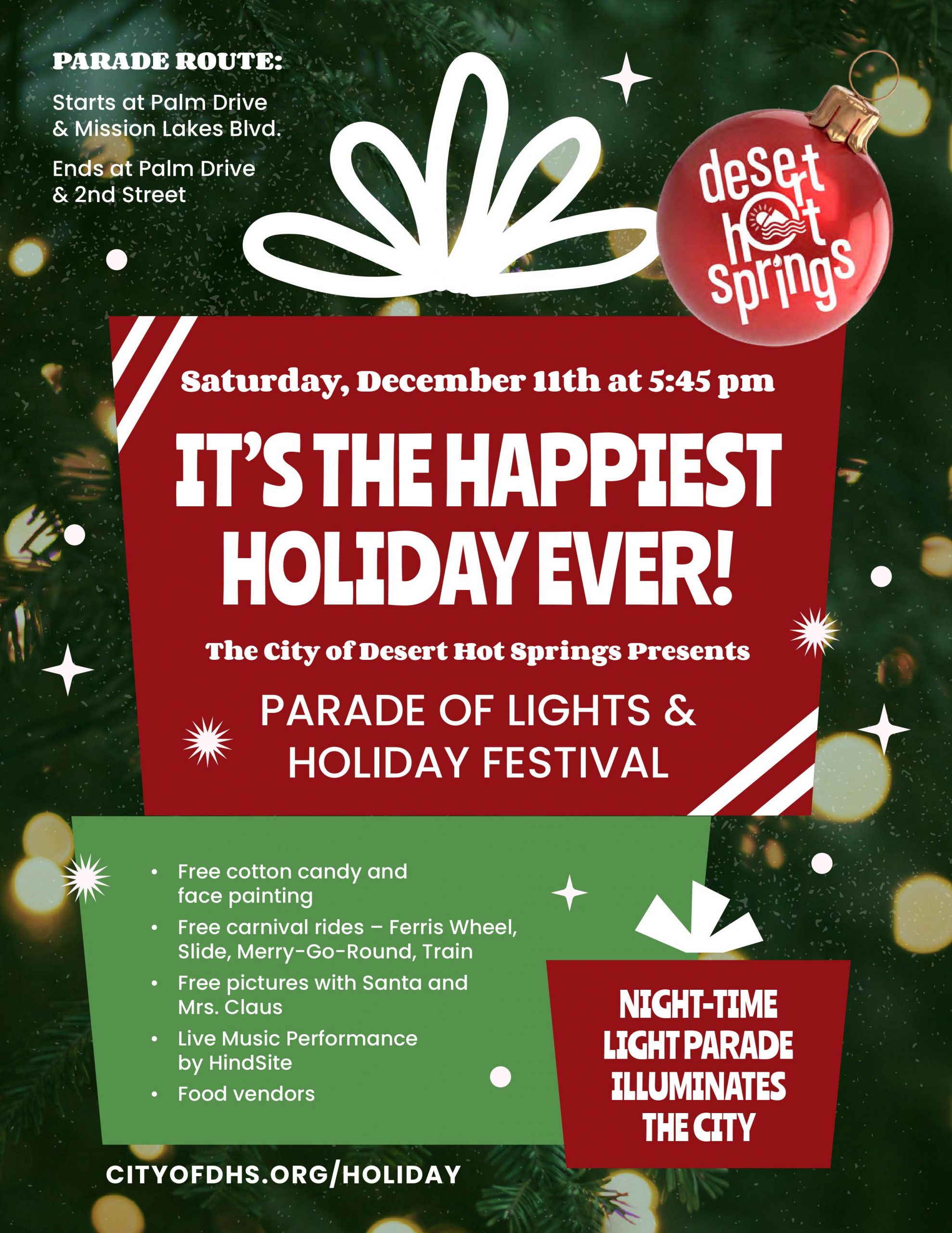 Parade of Lights & Holiday Festival Desert Hot Springs, CA