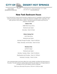 New Park Restroom Hours -