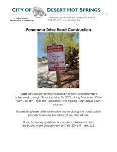 Panorama Drive Road Construction