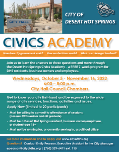 Civics Academy Flyer