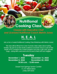 Nutritional Cooking Class Flyer2