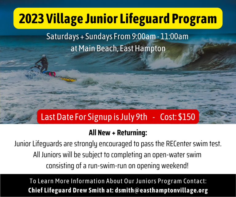 Junior Lifeguard Program East Hampton Village