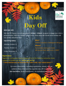 Flyer for Kids Day Off