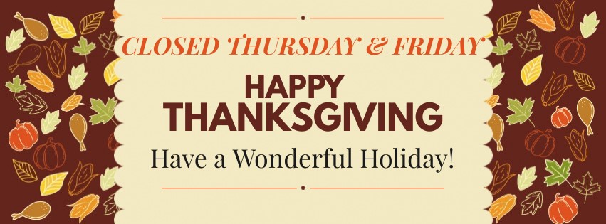 Ela Township Offices Closed - Thanksgiving Holiday - Ela Township, IL