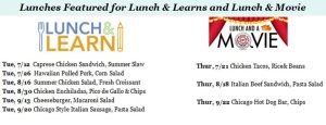 Lunch & Learn Menu