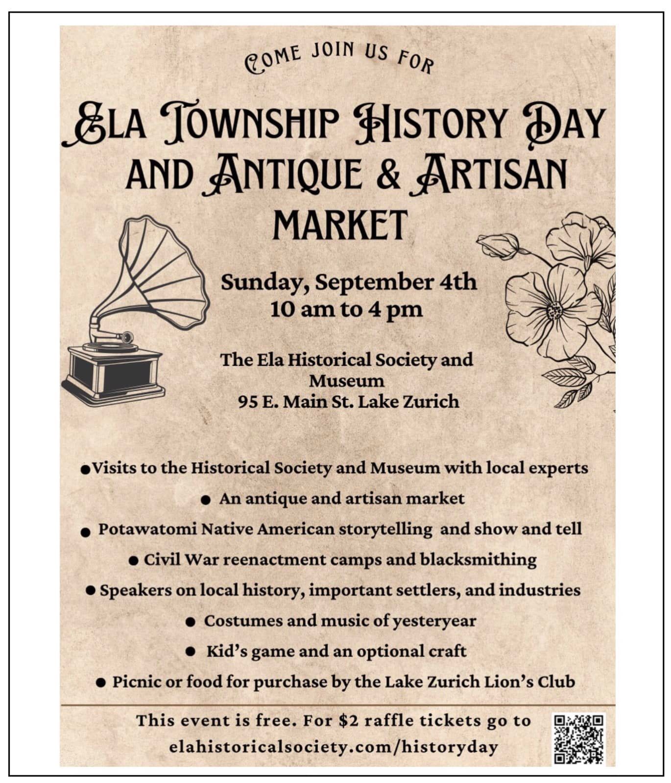 Ela Township History Day and Antique & Artisan Market - Ela