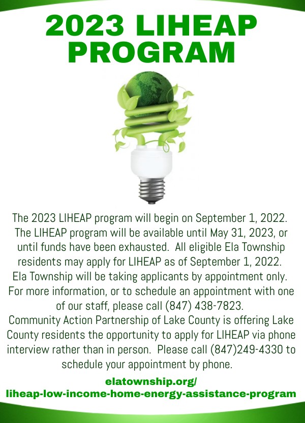 Liheap Low Income Home Energy Assistance Program Ela Township Il 9963