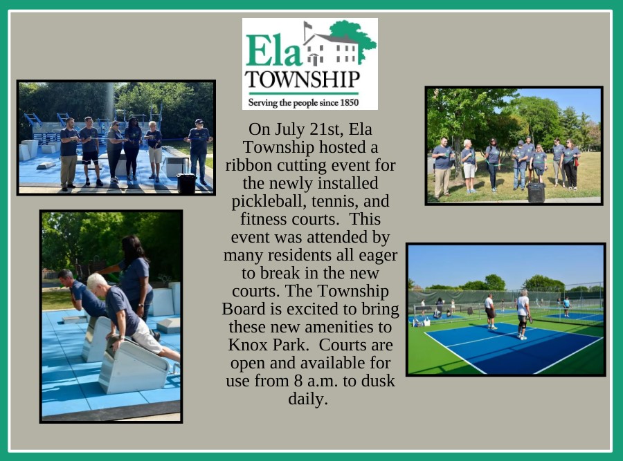 Pickleball/Tennis/Fitness Courts Open