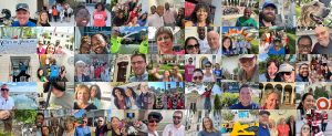 A collage of people celebrating City Hall Selfie Day 2023 at locations throughout Florida.