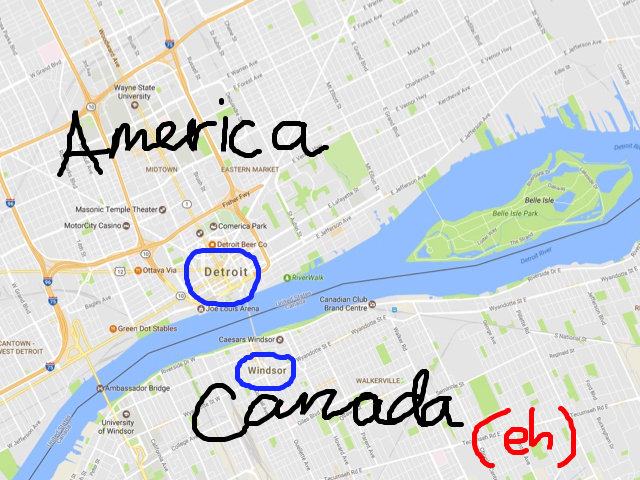 Canada And Detroit 