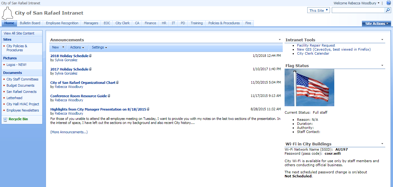 San Rafael's intranet