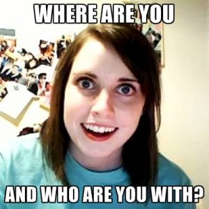 Girlfriend meme asking where are you and who are you with