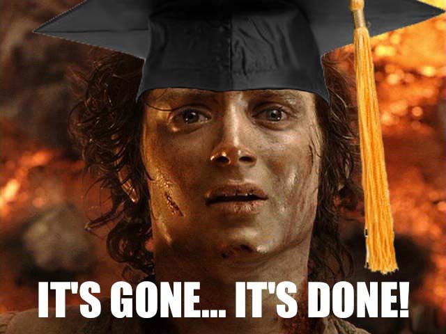 Frodo destroys the degree