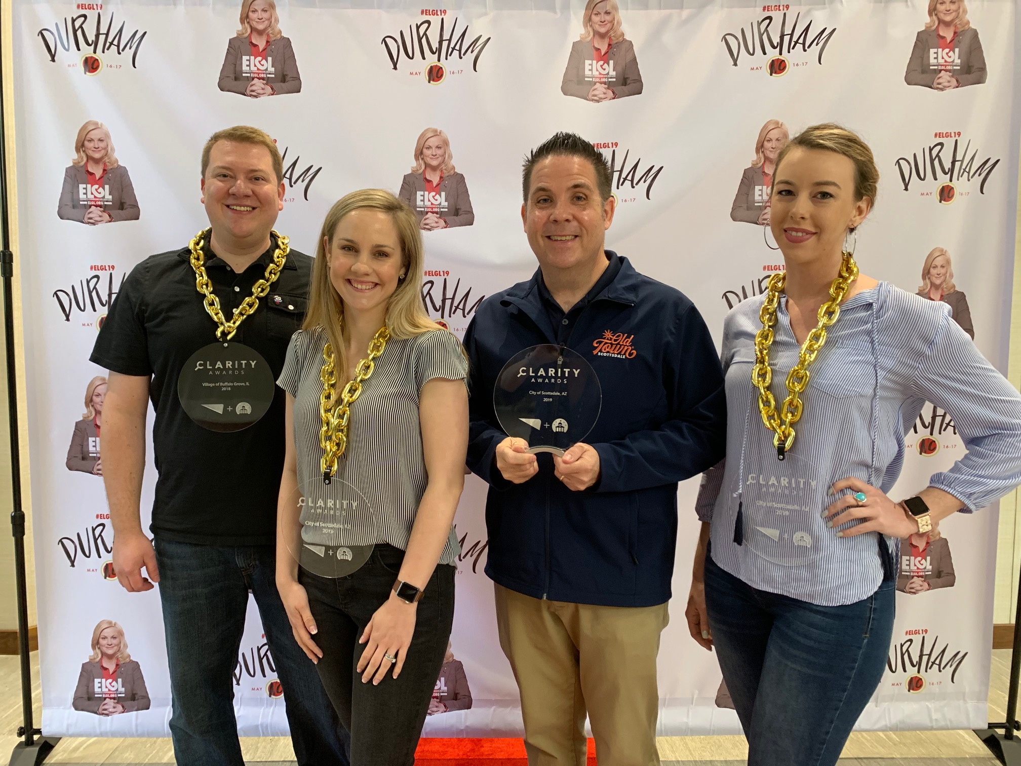 2018 and 2019 Clarity Award passing of the torch