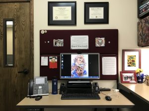 Brent Stockwell's Office with Purpose Statement