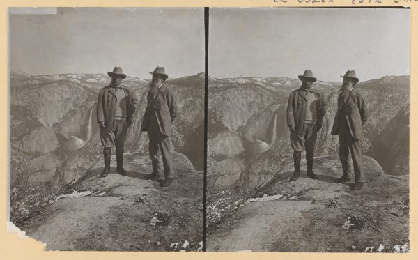 Theodore Roosevelt and John Muir at Yosemite National Park in 1903.