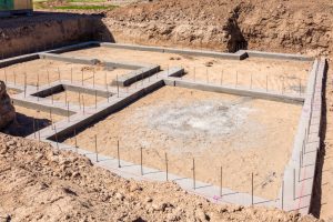 new house building foundation