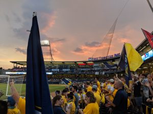 Crowd at a soccer game