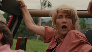 Laura Dern in the Jeep in Jurassic Park