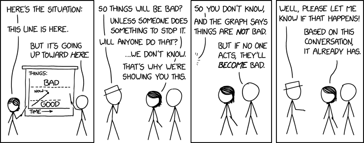 XKCD Comic If you don't act now, things will be bad.