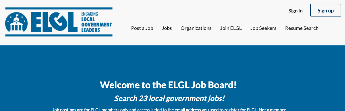 ELGL job board